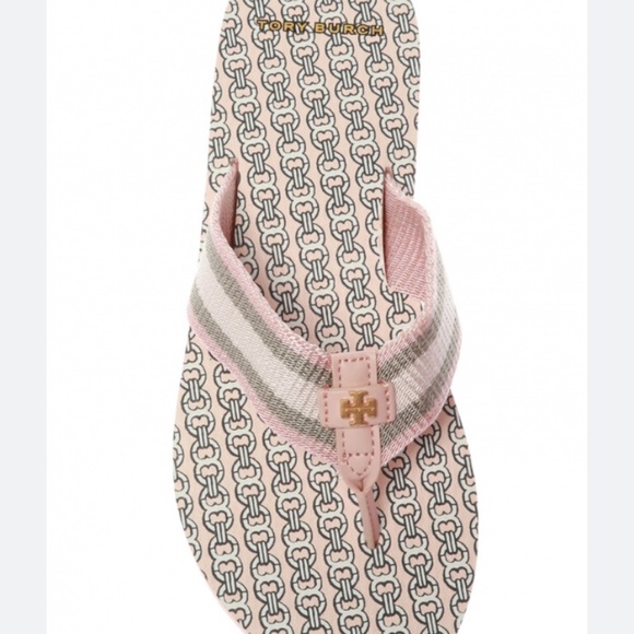 Tory Burch Printed Flip Flops Size 7 - Picture 1 of 4
